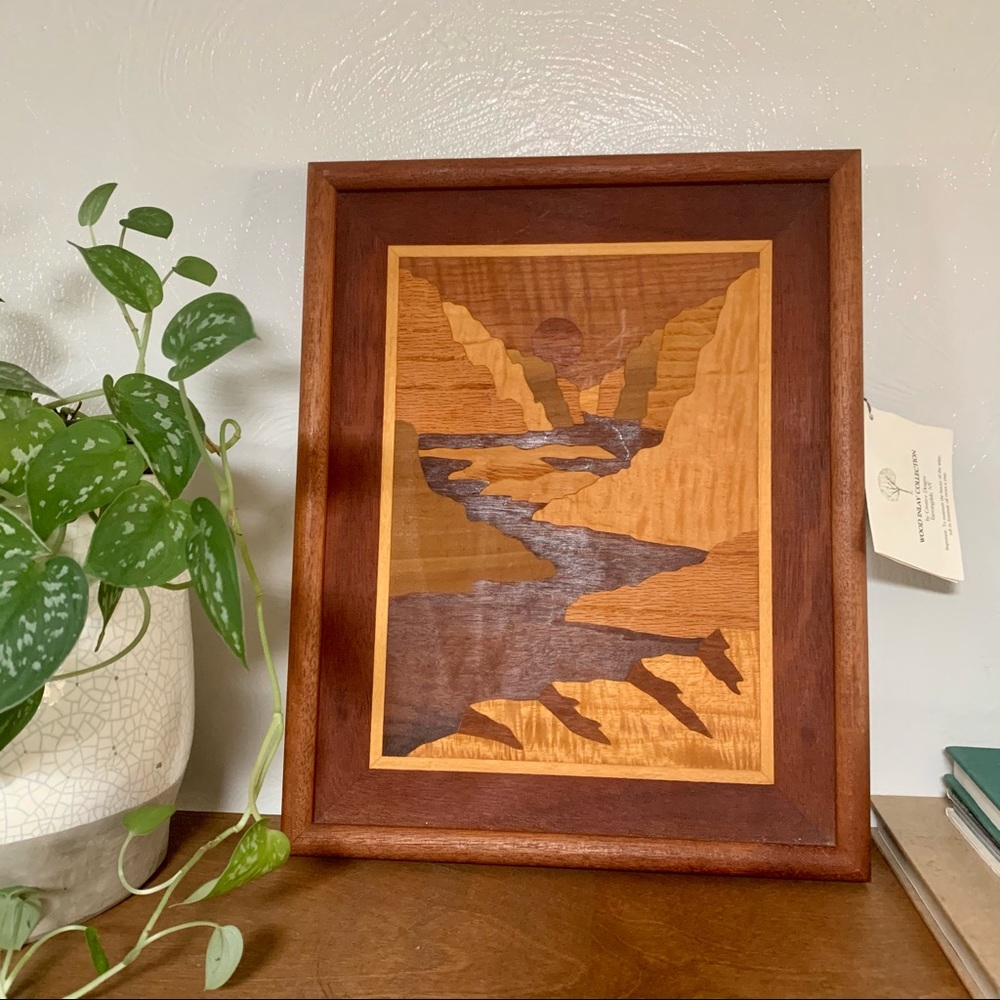 Marquetry wood inlay art